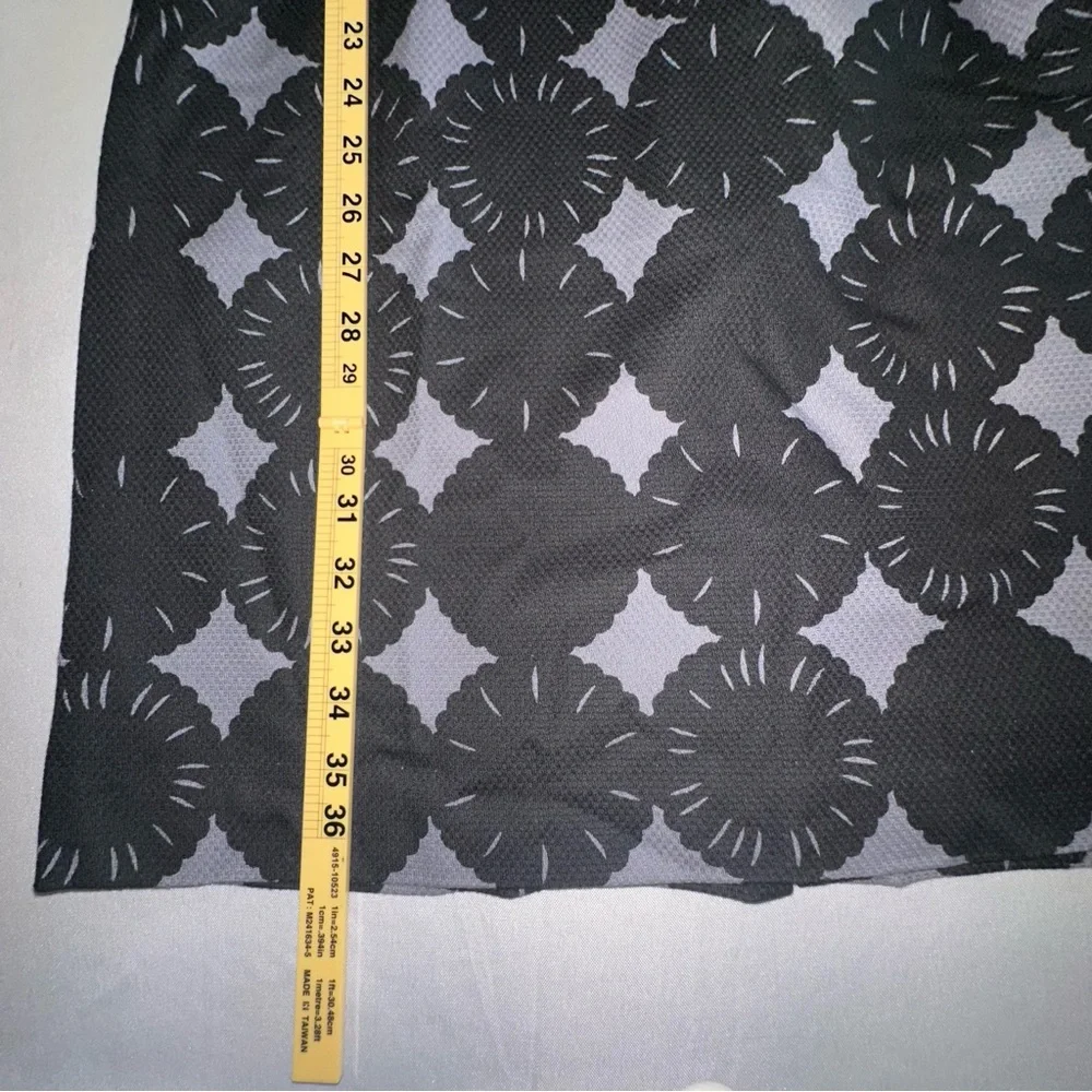 Boden • Purple Grey Black Floral Patterned Dress W/Belt Size 6R - Picture 13 of 13